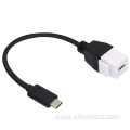 USB-3.1 Male to Female Panel Mount insert adapter